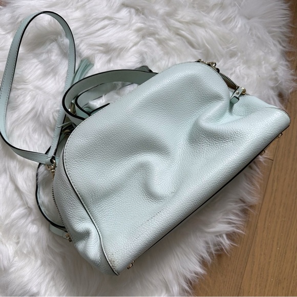 Kate Spade Bailey Atwood Place Bowling Bag Satchel in Island Waters Blue - Picture 5 of 14